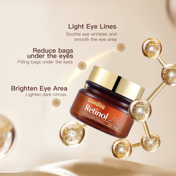 GUANJING Natural Skincare Retinol Eye Cream Vegan Organic Anti Aging Moisturizer Anti-wrinkle Skin Whitening Retinol Eye Cream - Image 6