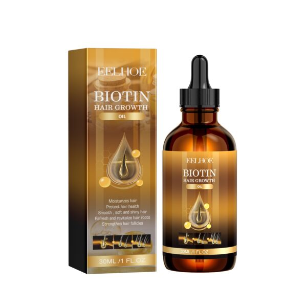 EELHOE Biotin Hair Treatment Oil Deeply Moisturizing Scalp Massage Treatment Thick And Smooth Hair Care Oil - Image 5