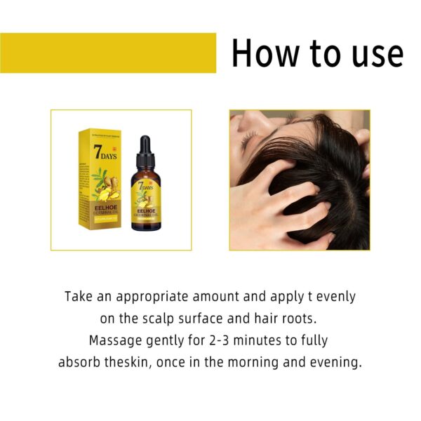 EELHOE Ginger Hair Care Liquid Nourishes And Nourishes Hair, Strengthens And Prevents Hair Loss - Image 5