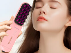 Portable USB Rechargeable Cordless Men Beard Hair Straightener Brush Mini Wireless 2 In 1 Woman Hair Straightener Comb