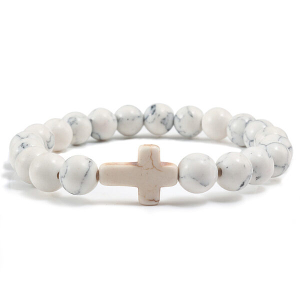 Blue Turquoise Cross Bracelet - Image 6