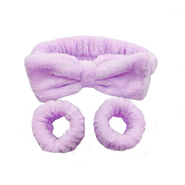 Hairband Bracelet Three-piece Purple Set - Image 2