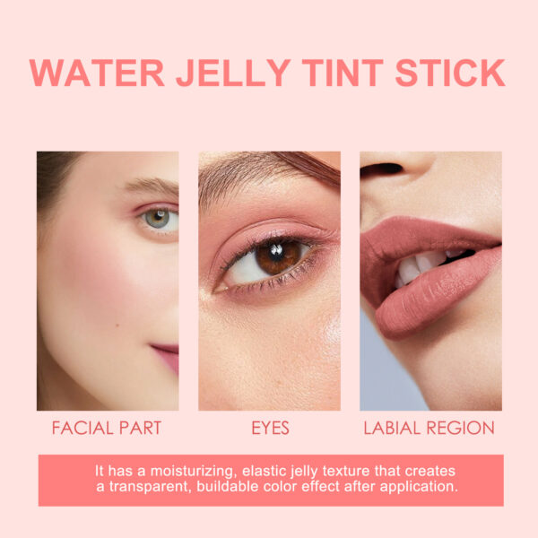 EELHOE Fruit Jelly Blush Lip Gloss Stick Lazy Contouring Even Skin Tone Brightening And Colorful Easy To Apply Lip Gloss Stick - Image 9