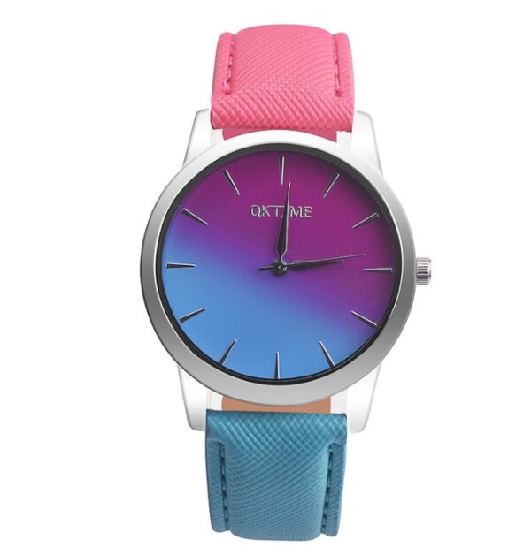 Fashion Casual Retro Rainbow Design Watch Women Analog Quartz Wristwatches Clock   Elegant Lady Wristwatch Woman Time - Image 6