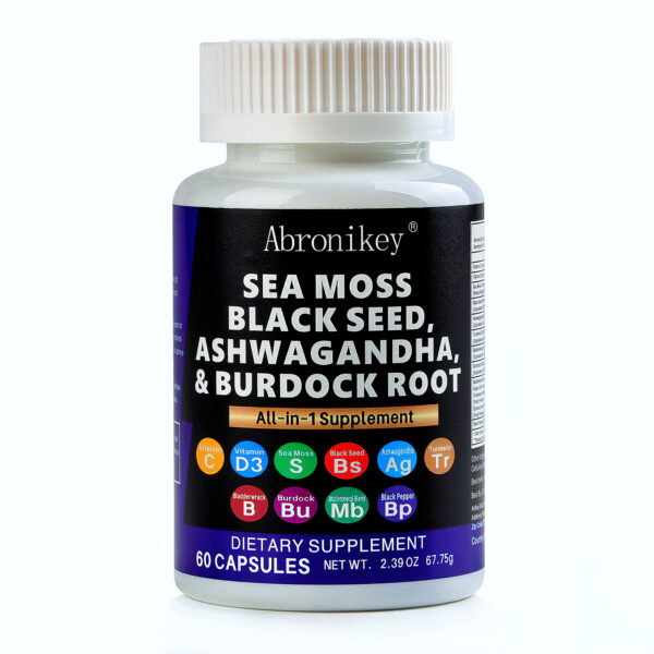 Abronikey Sea Moss 60 Capsules Immune Support & Digestive Health Natural Sea Moss Supplement Rich In Minerals & Vitamins - Image 6