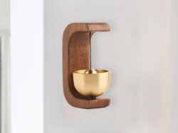 Black Walnut Suction Door Copper Bell