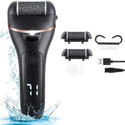 Electric Foot Grinder And Callus Remover, Electric Foot Polisher, Rechargeable Foot Washing And Pedicure Kit, Suitable For Cracked Heels And Dead Skin, With 3 Roller Heads - Image 5