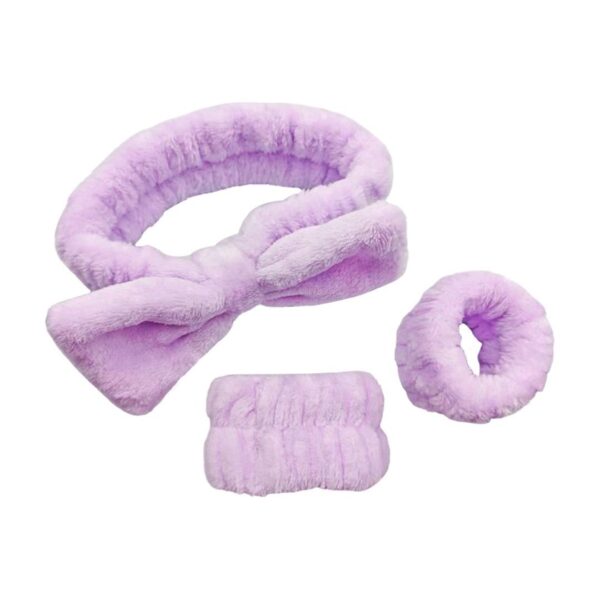 Hairband Bracelet Three-piece Purple Set - Image 5