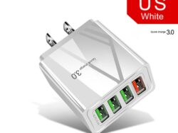 Illuminated 4USB Mobile Phone Charger 3A Charging Head