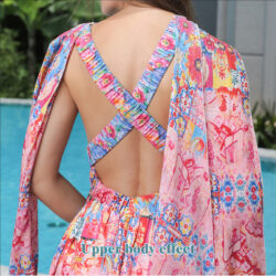 Women's Floral Style Large Hem Dress - Image 2