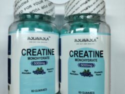 High Strength Creatine Monohydrate Gummies, Blueberry Flavored Creatine Gummies Monohydrate – 60 Gummies X 2 Bottles