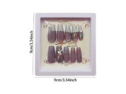 Diamond-set Nails Brownish-gray