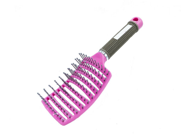 Anti Static Bending Nylon Women's Wet Curly Tangled Hair Brush Styling Tool - Image 4