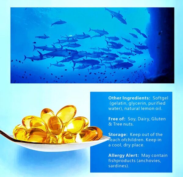 Abronikey Triple Strength 3 Fish Oil Supplements 4200mg Per Serving - Image 7