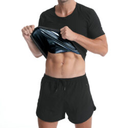 Men's Fashion Simple Solid Colour Sweatshirt Short Sleeve - Image 2