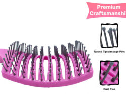 Anti Static Bending Nylon Women’s Wet Curly Tangled Hair Brush Styling Tool