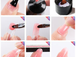 Multi-color mixed nail solid model glue
