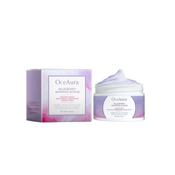 OceAura Blueberry Whipped Scrub, Exfoliating Tender Lighten Body Dull Brightening Skin Scrub - Image 2