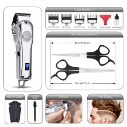 Men Hair Trimmer 3 in 1 IPX7 Waterproof Beard Trimmer Grooming Kit Cordless Hair Clipper for Women & Children LED Display USB Rechargeable Amazon Banned - Image 3
