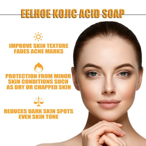 EELHOE Tartaric Acid Soap Dark Spot Reducing Pore Cleansing Exfoliating Skin Care Cleansing Soap - Image 5