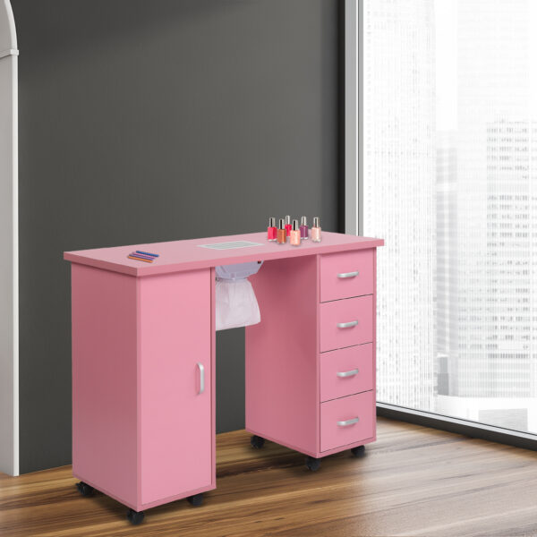 MDF Single Door 4 Drawers With Fans, Nail Art Table - Image 4