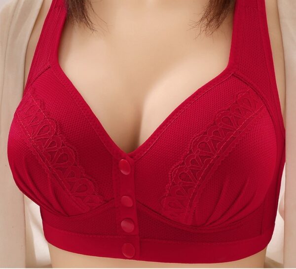 Thin Front Open Button Vest Style Bra - Image 7