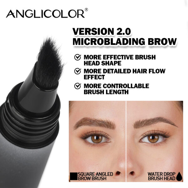 Brow-Fection Angled Liquid Brush Eyebrow Pencil Liquid Eyebrow Enhancer Easy To Color Long-Lasting Quick-Drying - Image 9