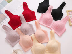 Thin Front Open Button Vest Style Bra