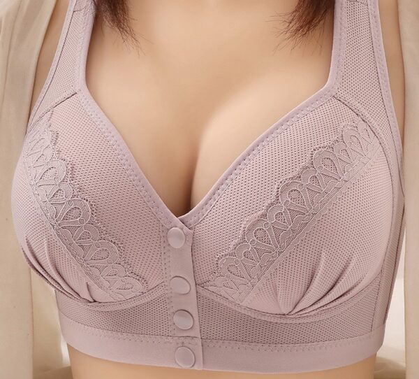 Thin Front Open Button Vest Style Bra - Image 2