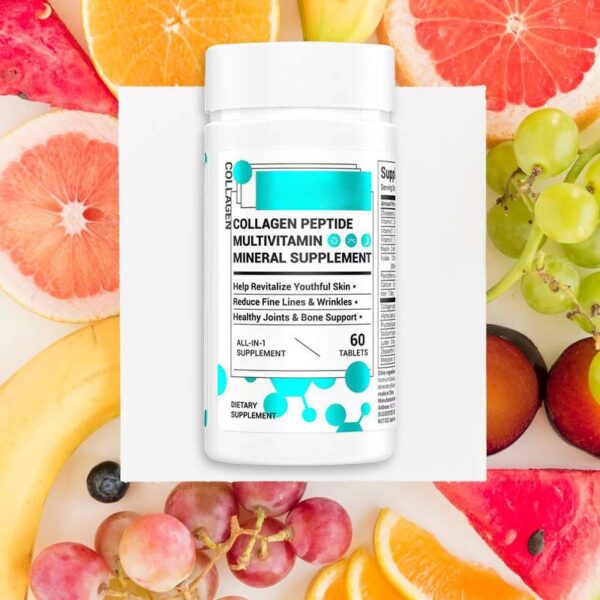 Collagen, Vitamin & Mineral, Contains Vitamin D3, Vitamin C, Probiotics,Vitamin E, Vitamin B & Multivitamin Healthcare Supplement Edible Fitness - Image 7