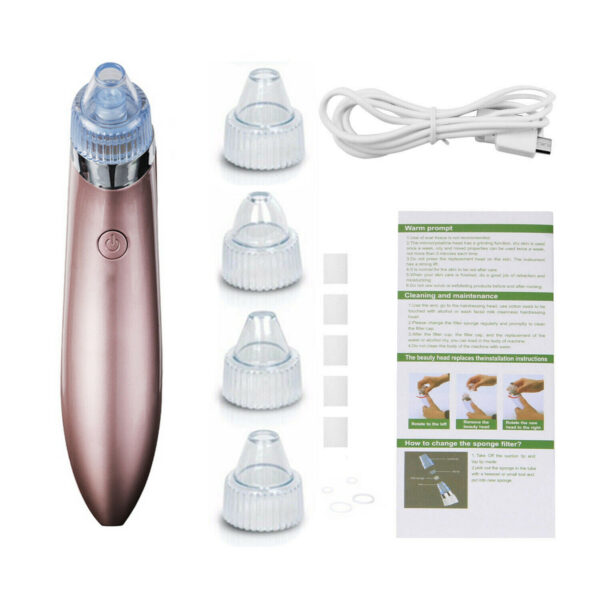 Electric Blackhead Vacuum Pore Cleaner Acne Pimple Remover Strong Suction Tool Electric Blackhead Remover Pore Vacuum Suction Diamond Dermabrasion Face Cleaner - Image 5