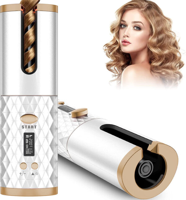 Portable Automatic Hair Curler, Ceramic Rotating Wireless Auto Curling Iron Wand, Portable USB Rechargeable Spin Curler For Hair Styling - Image 10