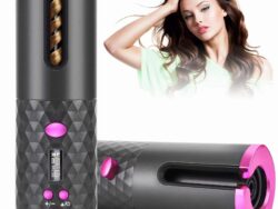Portable Automatic Hair Curler, Ceramic Rotating Wireless Auto Curling Iron Wand, Portable USB Rechargeable Spin Curler For Hair Styling