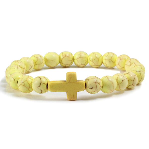 Blue Turquoise Cross Bracelet - Image 7