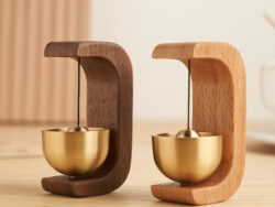 Black Walnut Suction Door Copper Bell