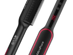 Hair Straightener Brush, One-Step Straightening Brush With 50M Negative Ions, 13 Temp Settings & LED Display, Dual Voltage, Straightening Comb With Anti-Scald Design, Gifts For Women Adjustable Comfor