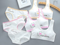 Girls' Bra Set, Pure Cotton, Developmental Vest, Underwear, Children'S Bra, Cotton