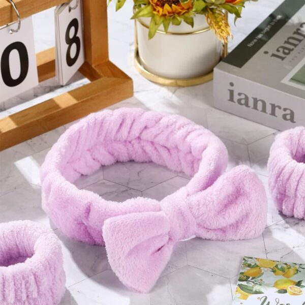 Hairband Bracelet Three-piece Purple Set - Image 9